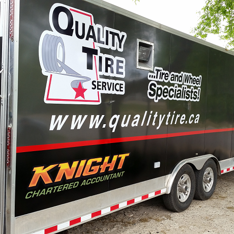 Your work or storage trailer can carry your brand.
